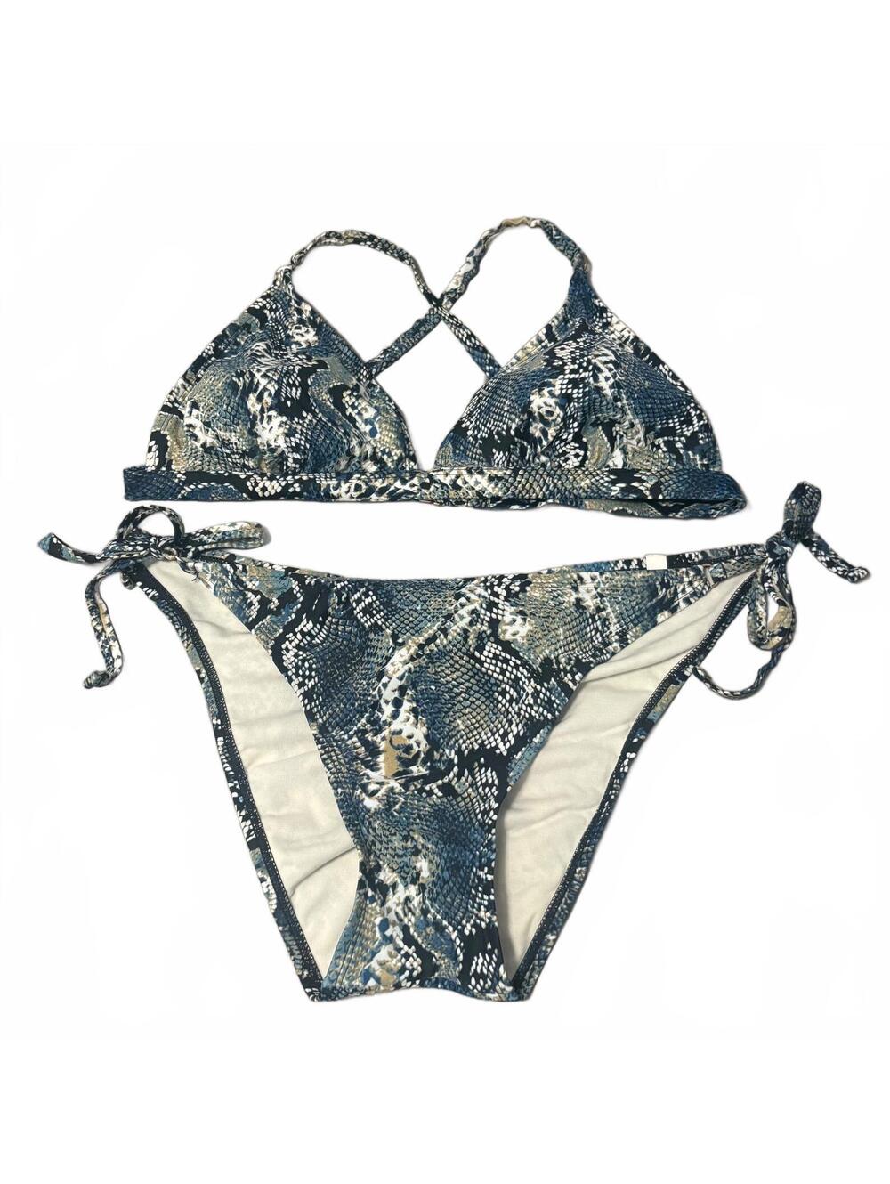 Shade & Shore XL Snake Print Two-Piece Bikini Swimsuit